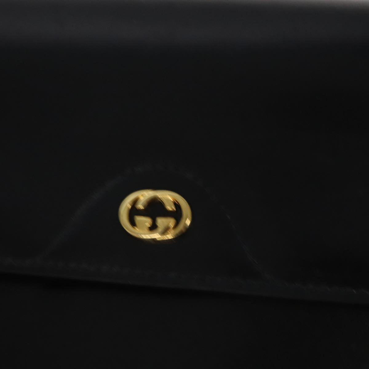 GUCCI Business Bag Leather Black Auth 93060