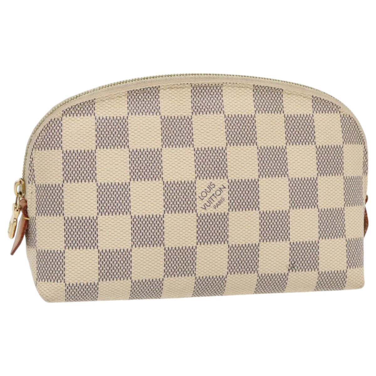 LOUIS VUITTON Damier Azur Pochette Cosmetic PM Pouch N60024 LV Auth 93061