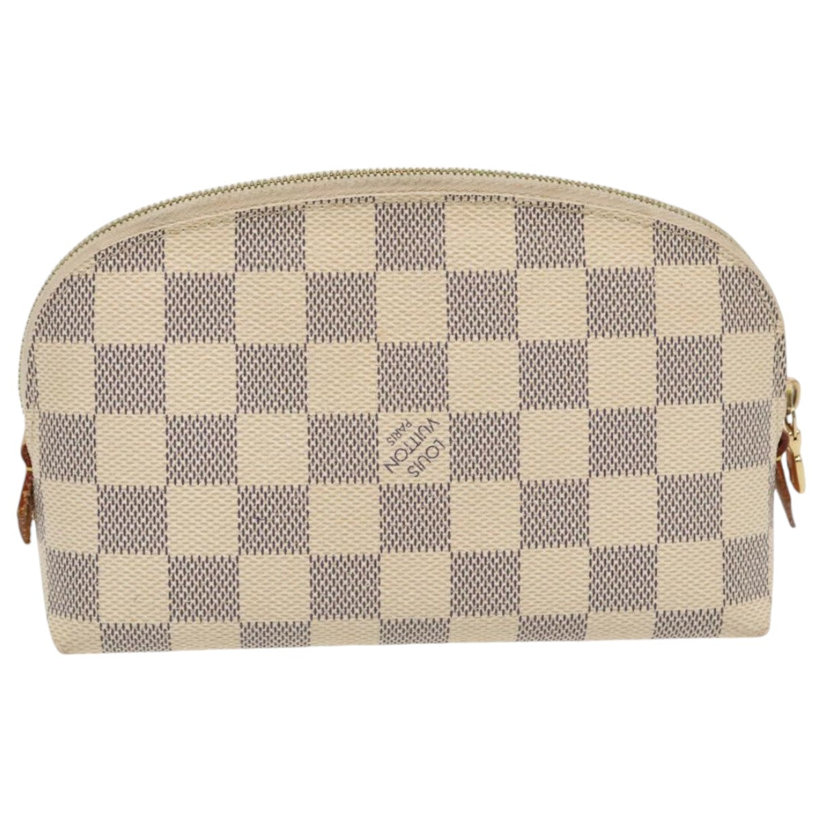 LOUIS VUITTON Damier Azur Pochette Cosmetic PM Pouch N60024 LV Auth 93061