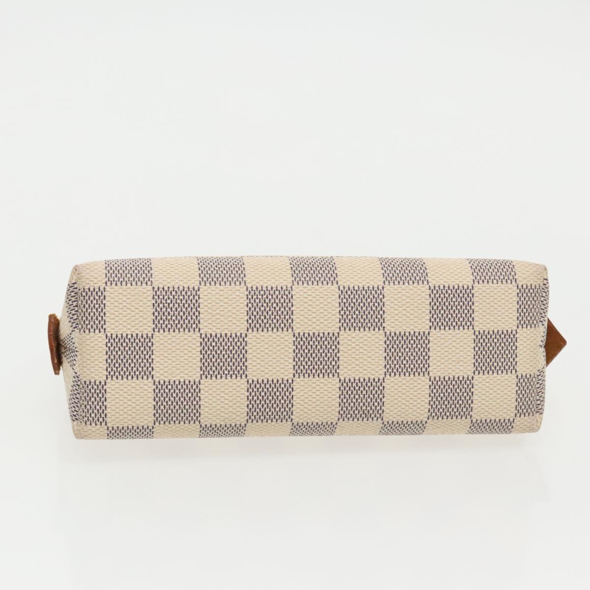 LOUIS VUITTON Damier Azur Pochette Cosmetic PM Pouch N60024 LV Auth 93061