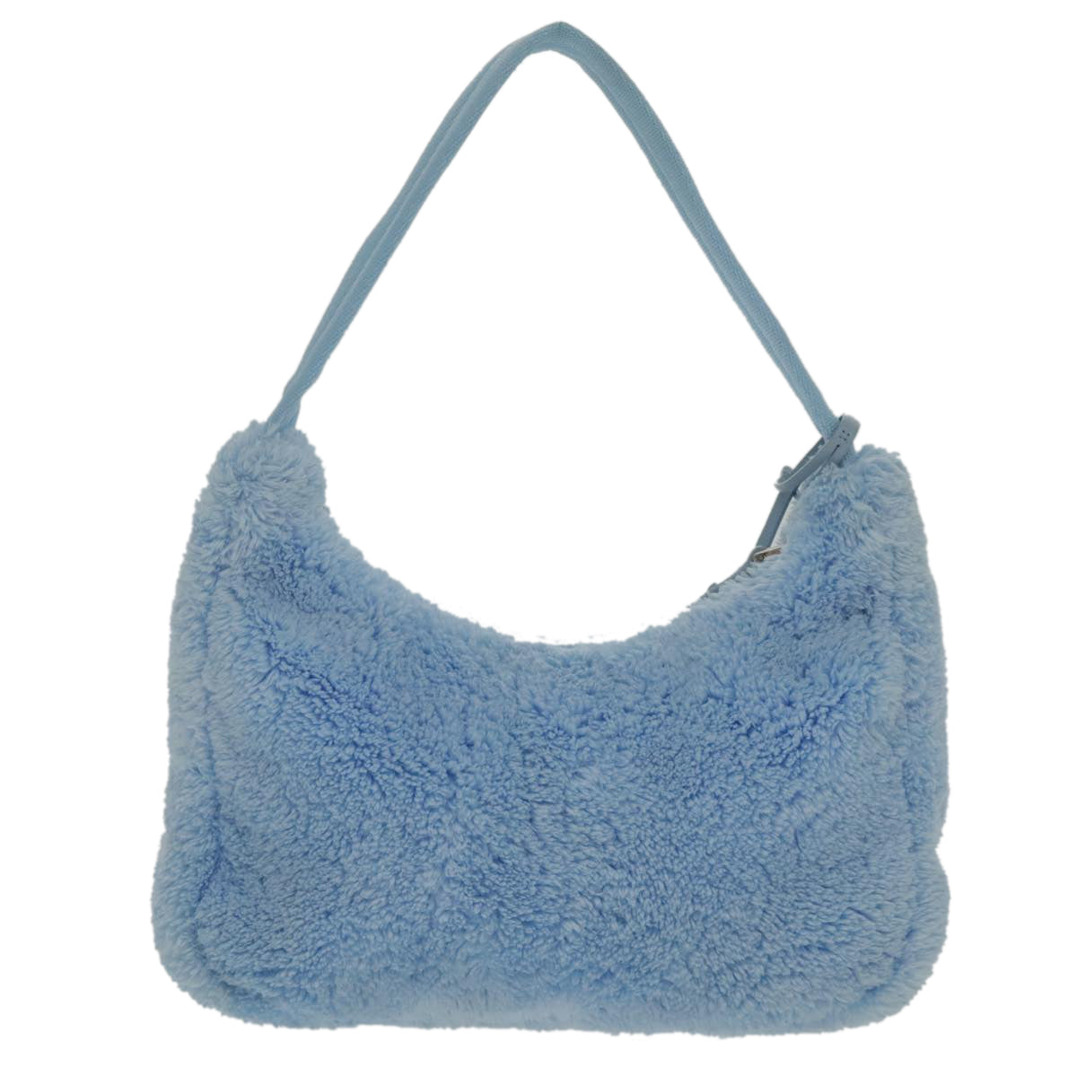 PRADA Mini Hand Bag Pile Blue Auth 93077AM