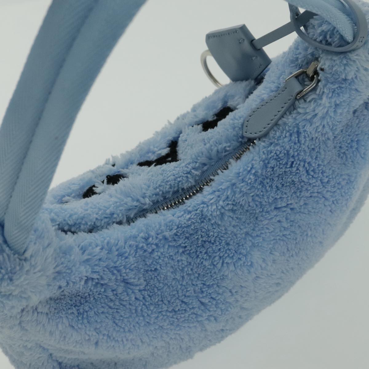 PRADA Mini Hand Bag Pile Blue Auth 93077AM