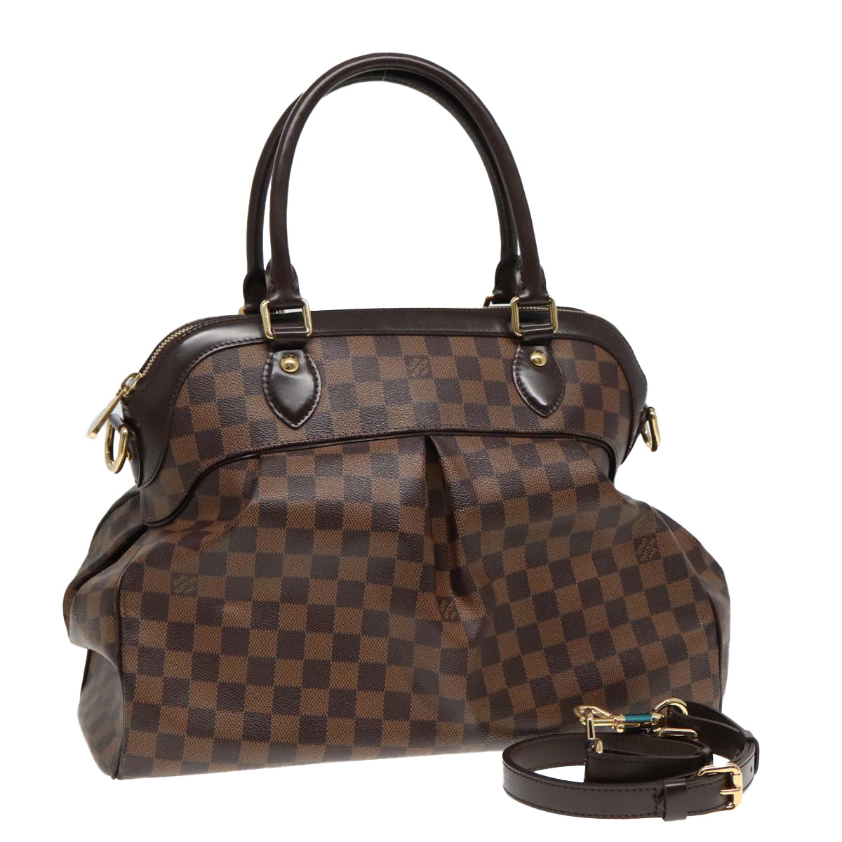 LOUIS VUITTON Damier Ebene Trevi GM Hand Bag 2way N51998 LV Auth 93114A