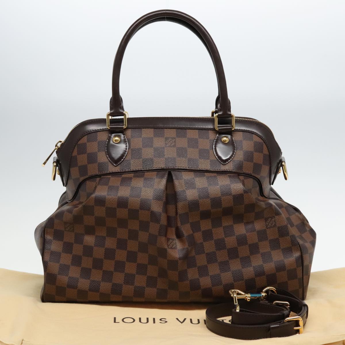 LOUIS VUITTON Damier Ebene Trevi GM Hand Bag 2way N51998 LV Auth 93114A