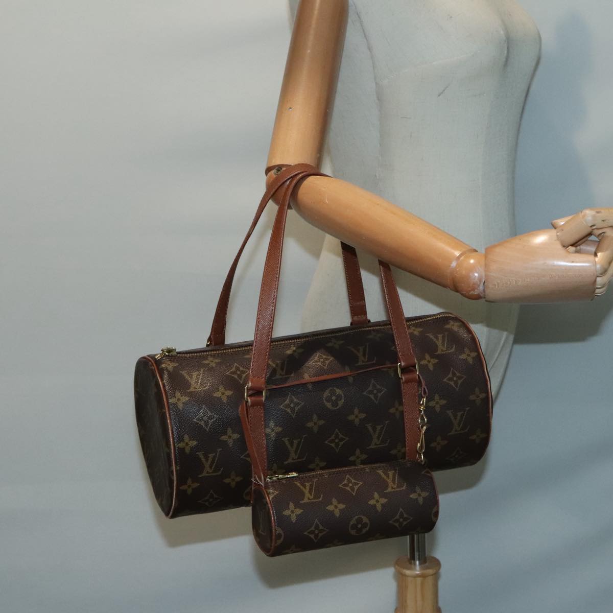 LOUIS VUITTON Monogram Papillon 30 Hand Bag M51385 LV Auth 93121