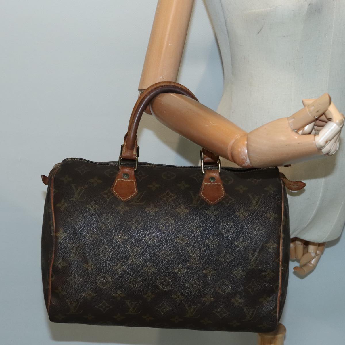 LOUIS VUITTON Monogram Speedy 30 Hand Bag M41526 LV Auth 93138