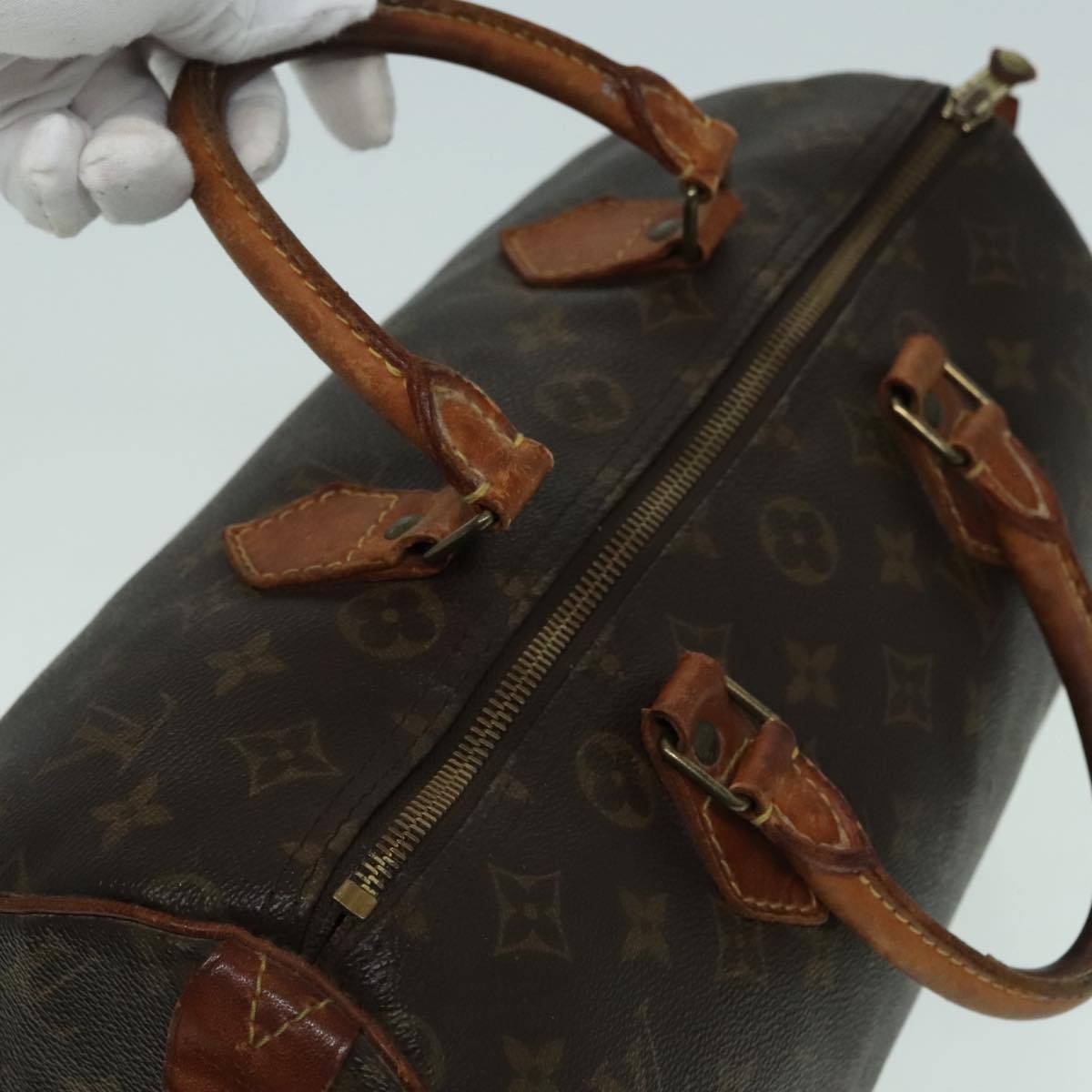 LOUIS VUITTON Monogram Speedy 30 Hand Bag M41526 LV Auth 93138