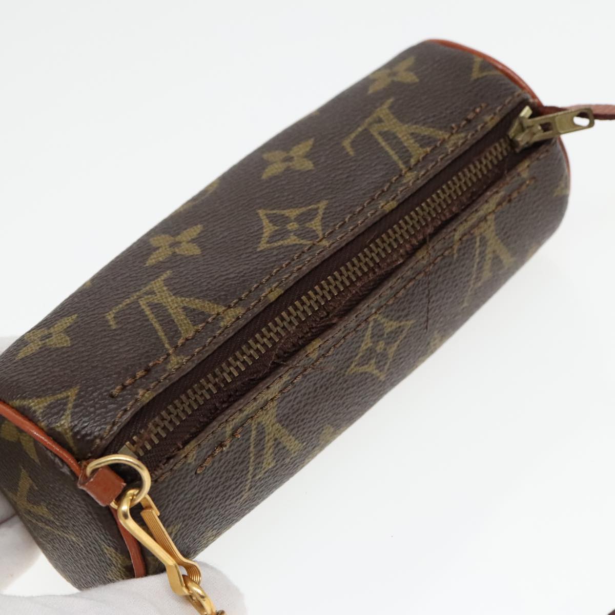 LOUIS VUITTON Monogram Papillon Pouch Vintage LV Auth 93148