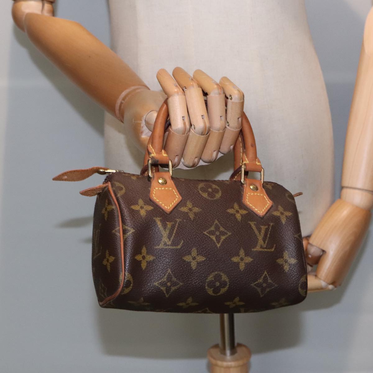 LOUIS VUITTON Monogram Mini Speedy Hand Bag M41534 LV Auth 93150