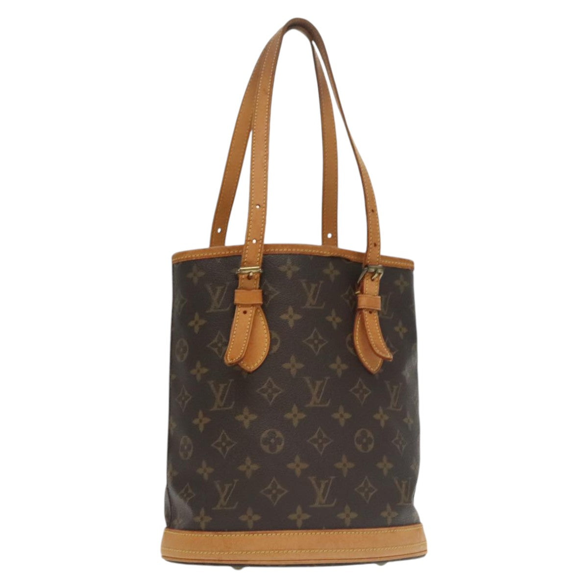 LOUIS VUITTON Monogram Bucket PM Shoulder Bag M42238 LV Auth 93261