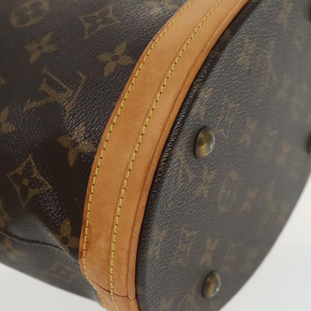 LOUIS VUITTON Monogram Bucket PM Shoulder Bag M42238 LV Auth 93261