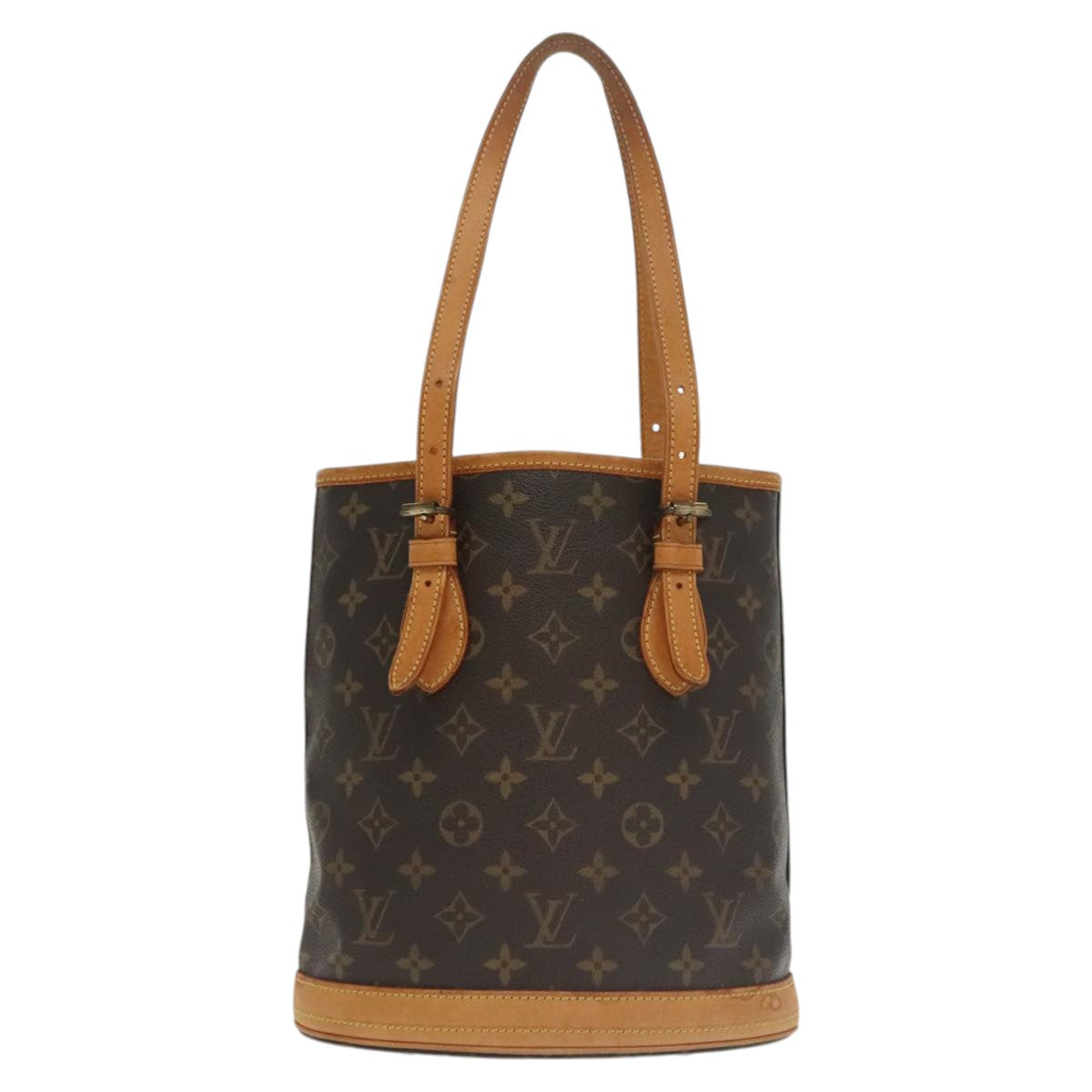 LOUIS VUITTON Monogram Bucket PM Shoulder Bag M42238 LV Auth 93261