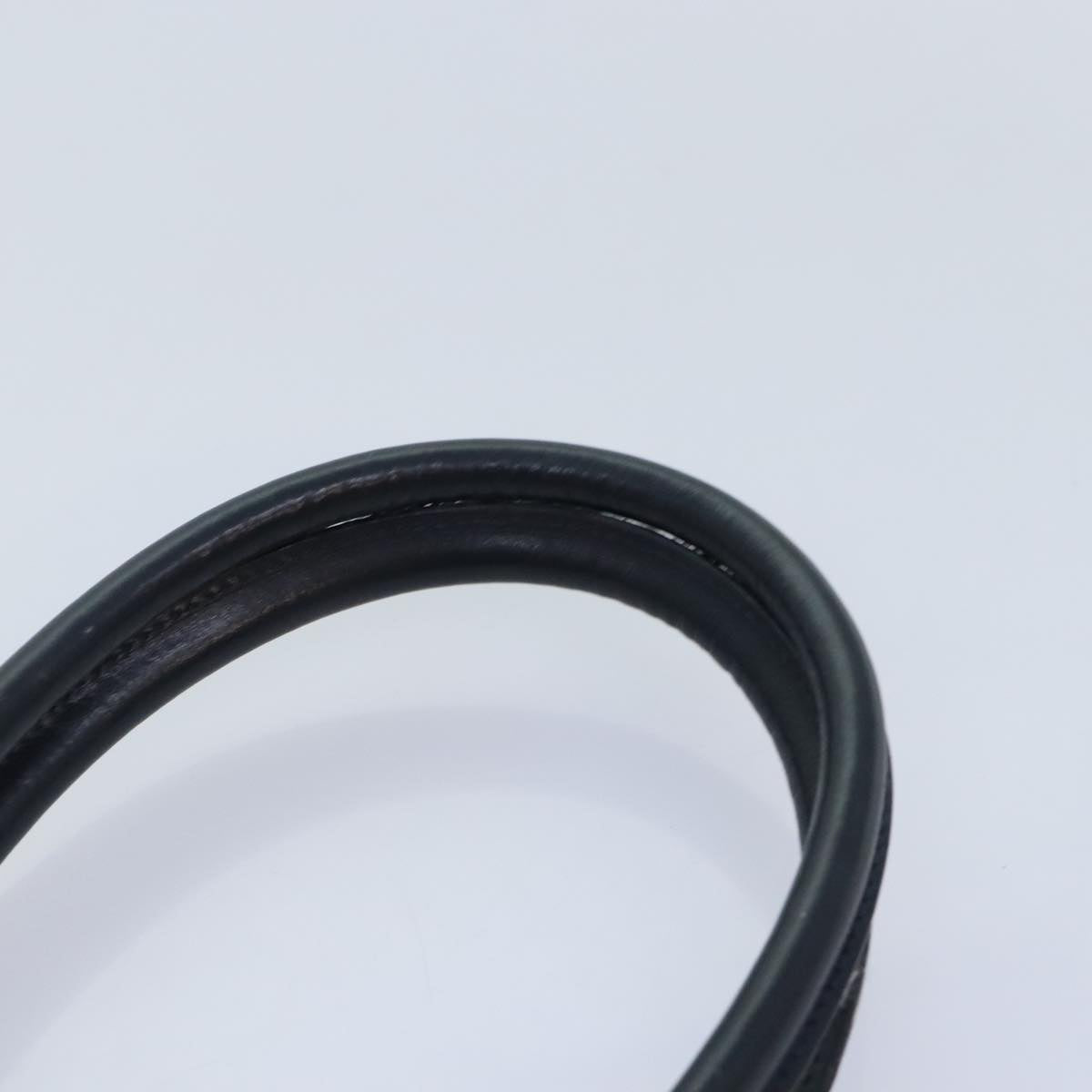 Salvatore Ferragamo Vala Hand Bag Leather Navy Gold Auth 93311