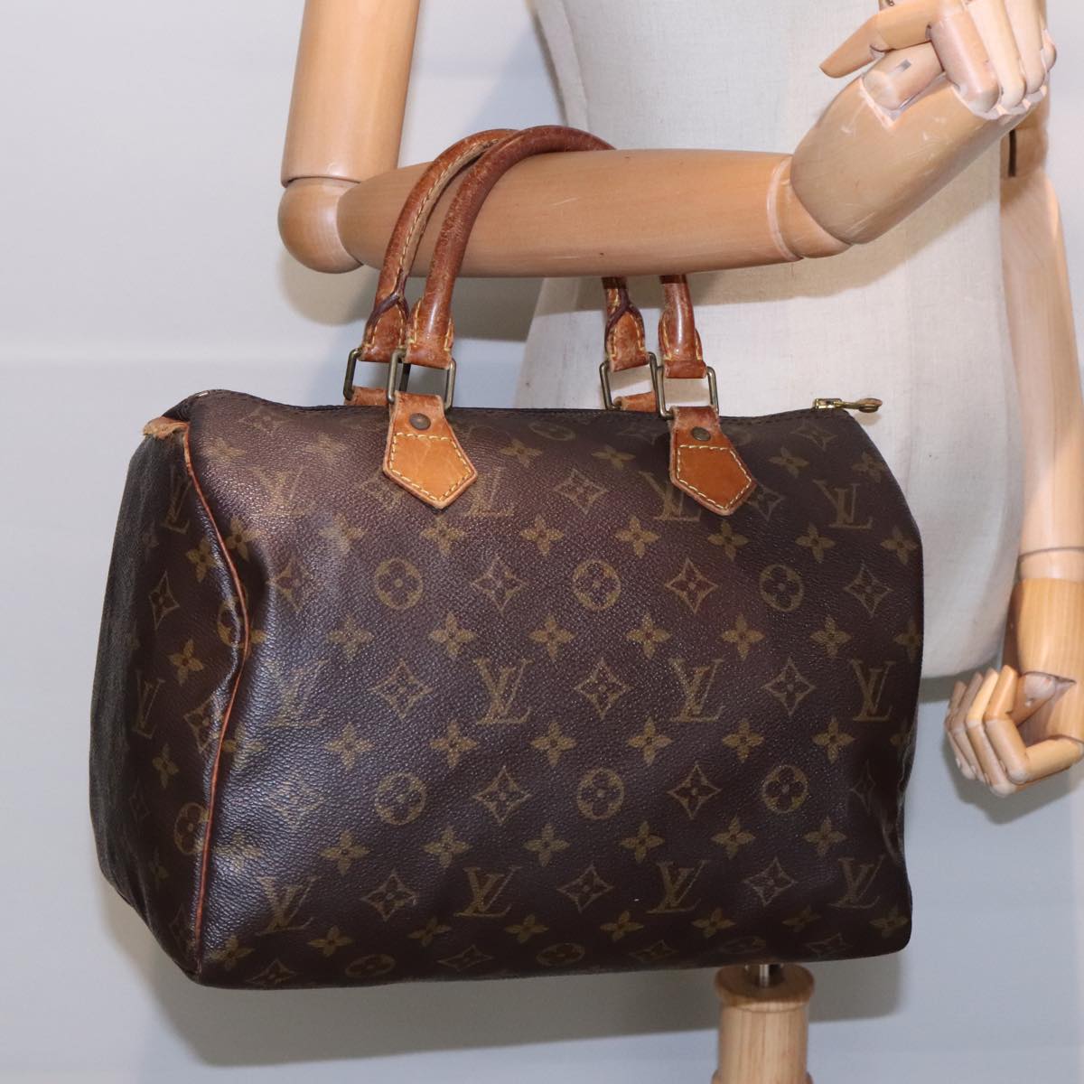 LOUIS VUITTON Monogram Speedy 30 Hand Bag M41526 LV Auth 93325