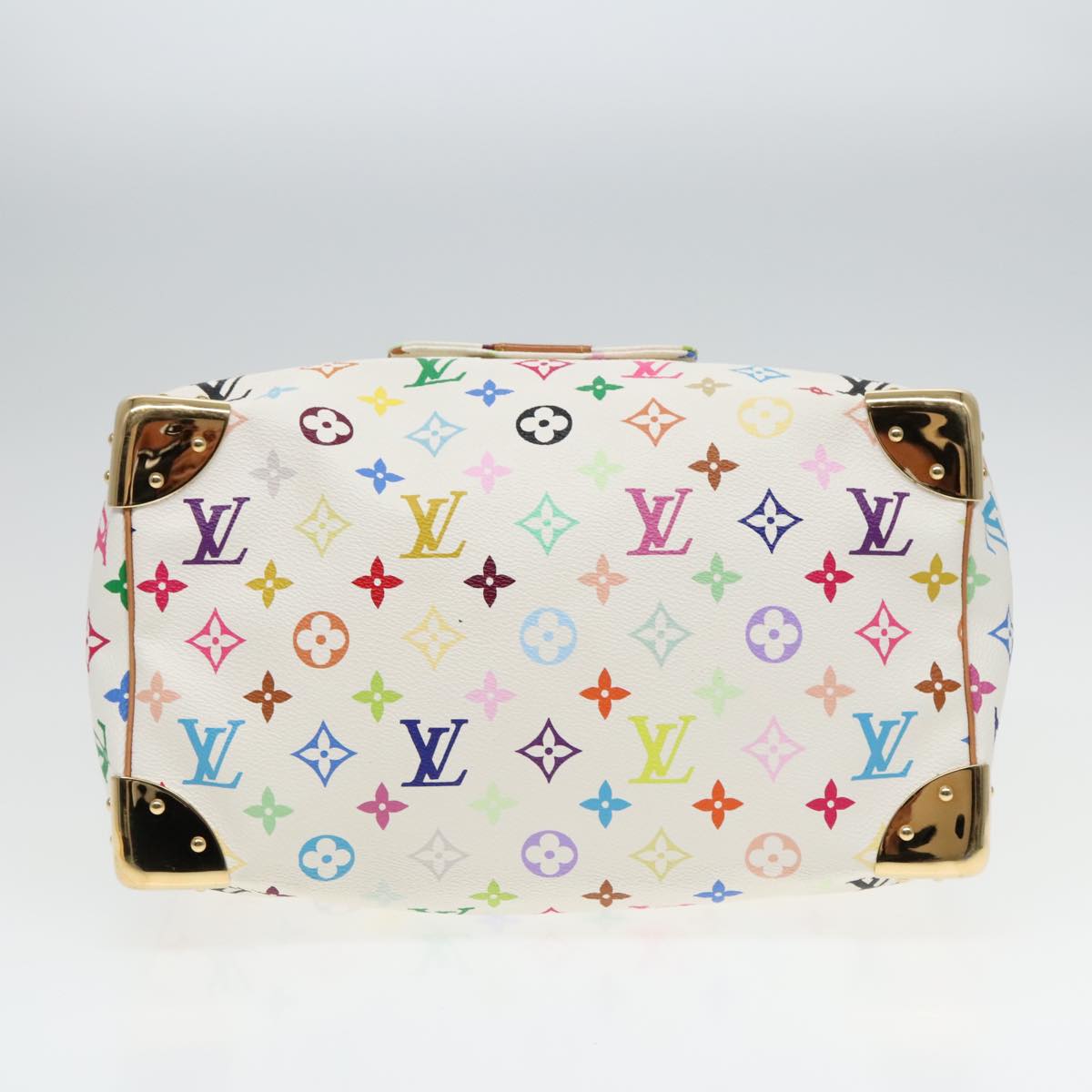 LOUIS VUITTON Monogram Multicolor Speedy 30 Hand Bag White M92643 Auth 93383A
