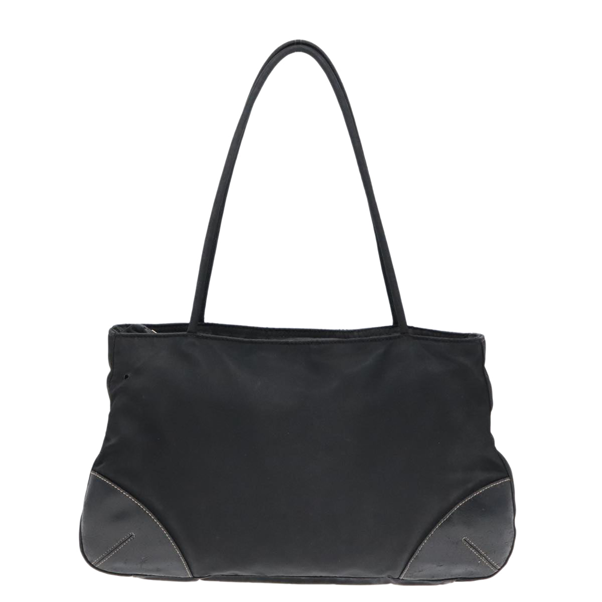 PRADA Hand Bag Nylon Black Auth 93476