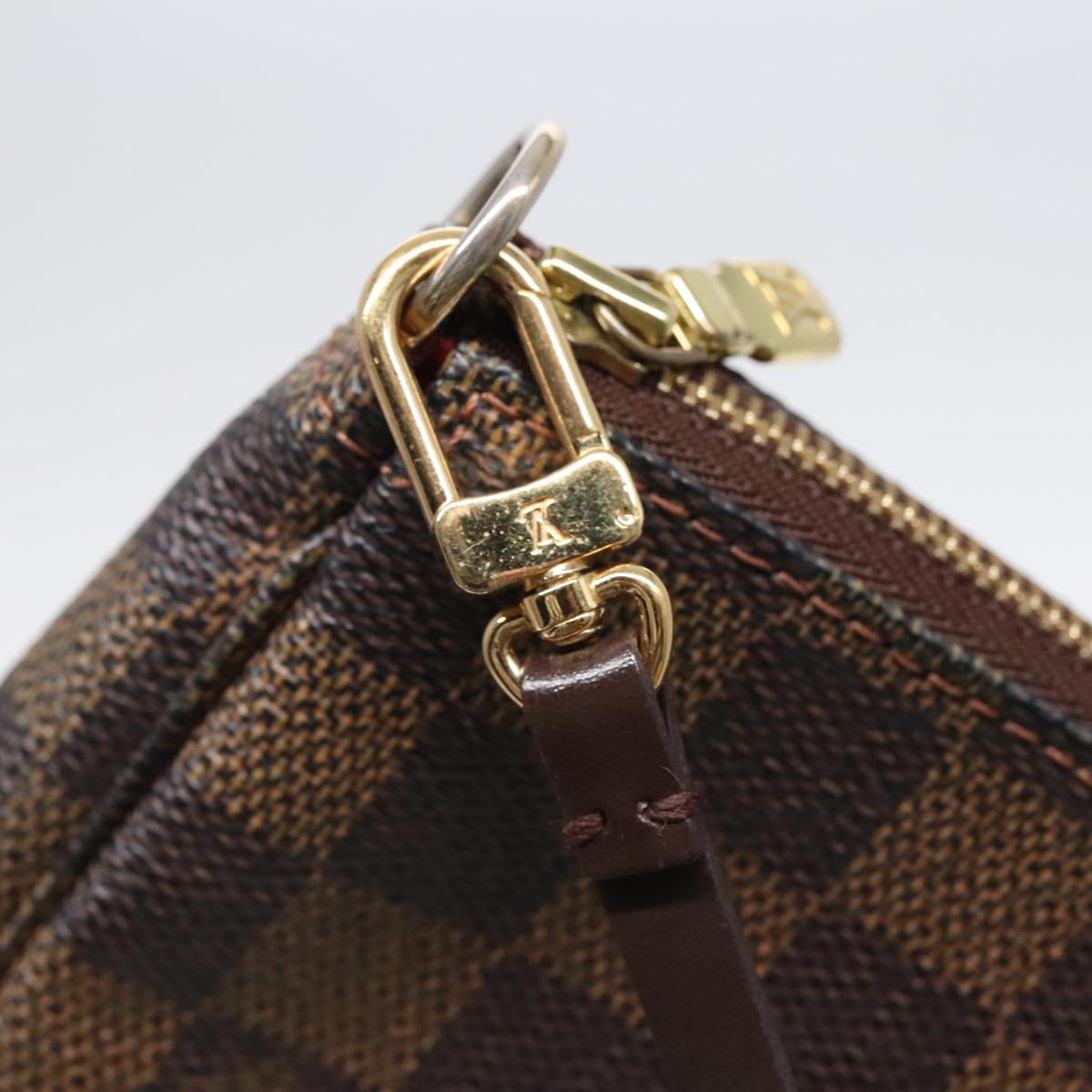 LOUIS VUITTON Damier Ebene Pochette Accessoires Pouch N41206 LV Auth 93478