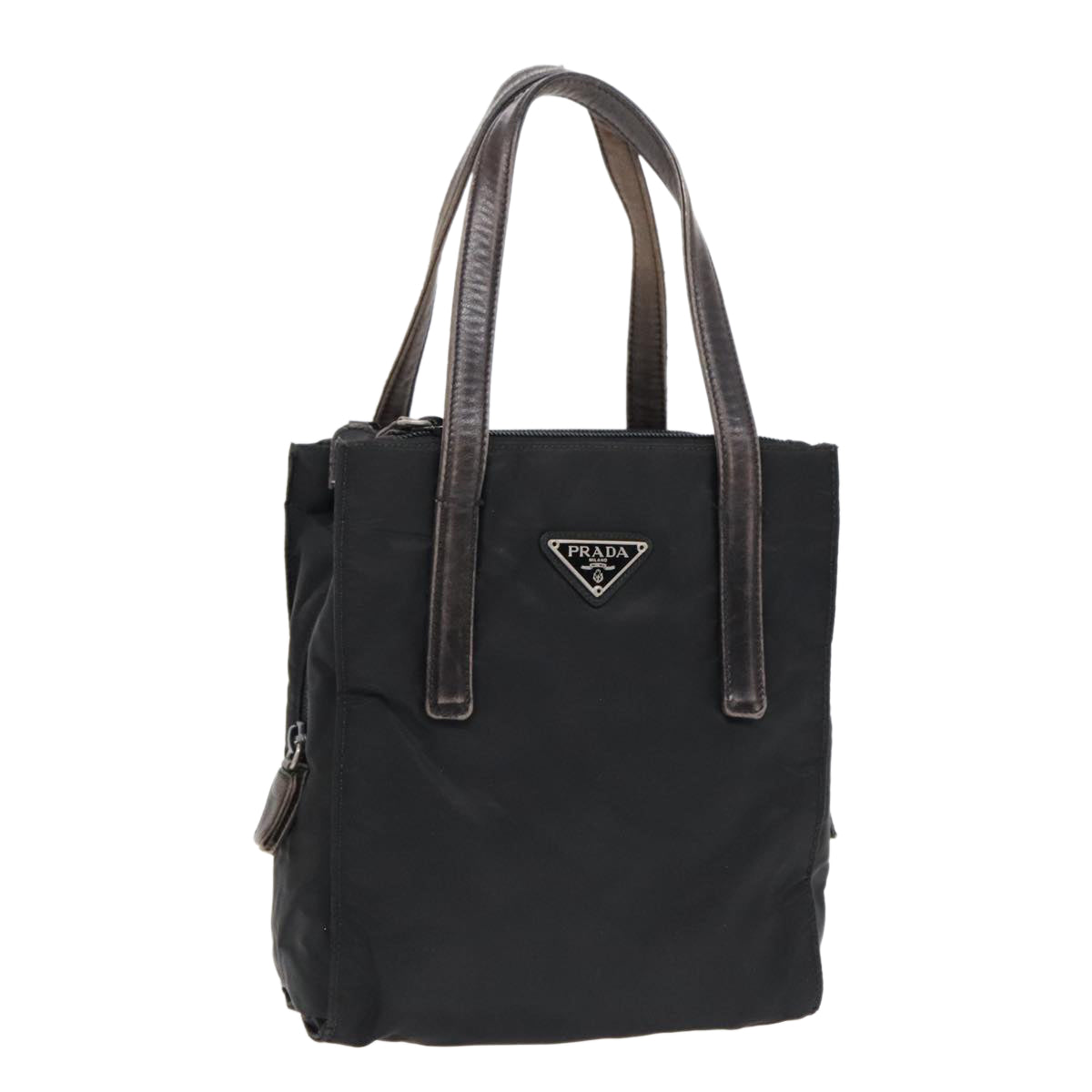 PRADA Hand Bag Nylon Black Auth 93485