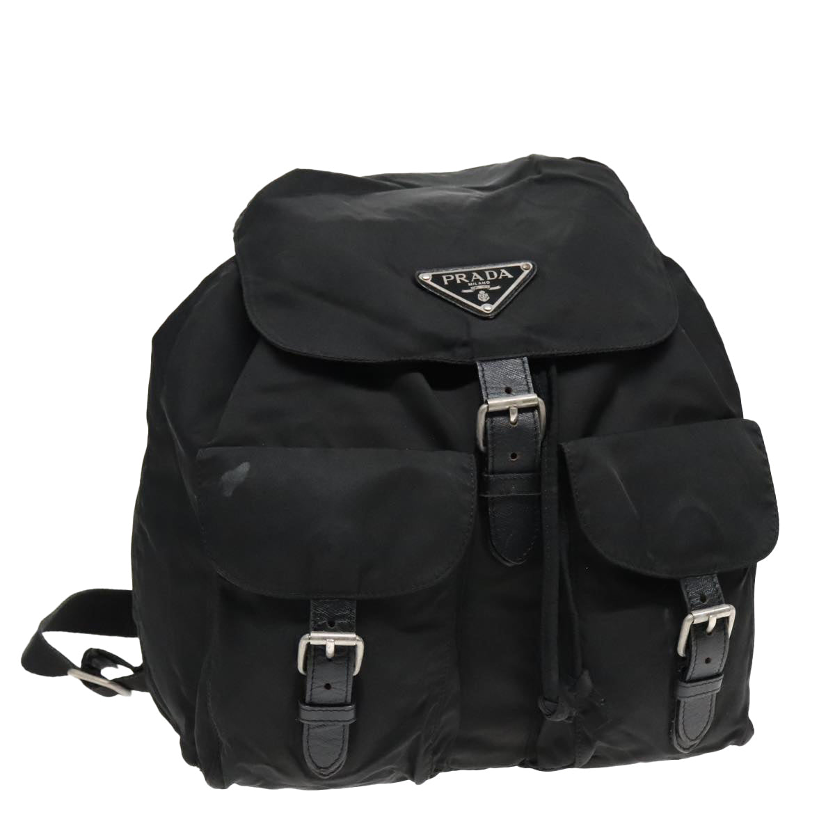 PRADA Backpack Nylon Black Auth 93486