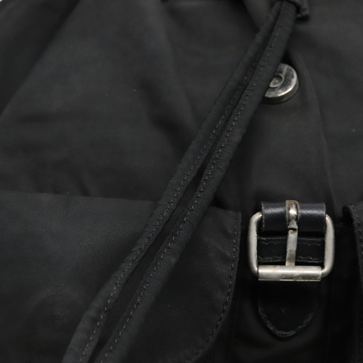 PRADA Backpack Nylon Black Auth 93486