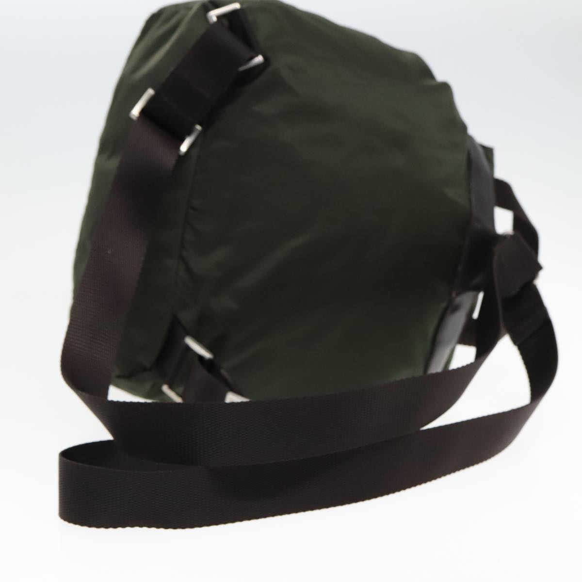 PRADA Backpack Nylon Green Auth 93542