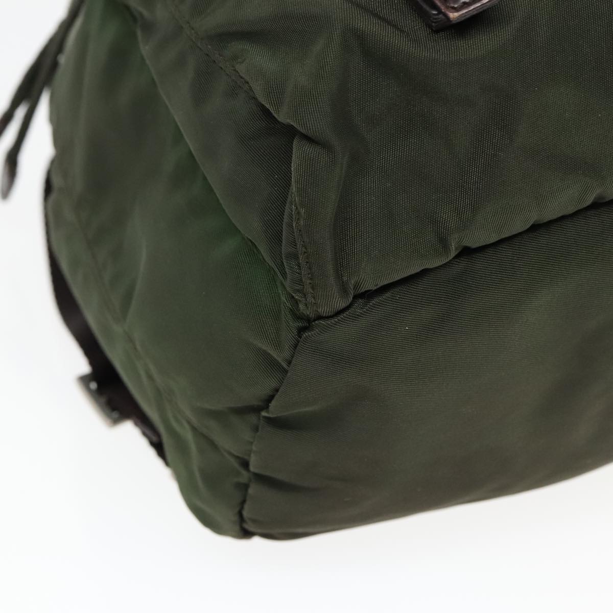 PRADA Backpack Nylon Green Auth 93542