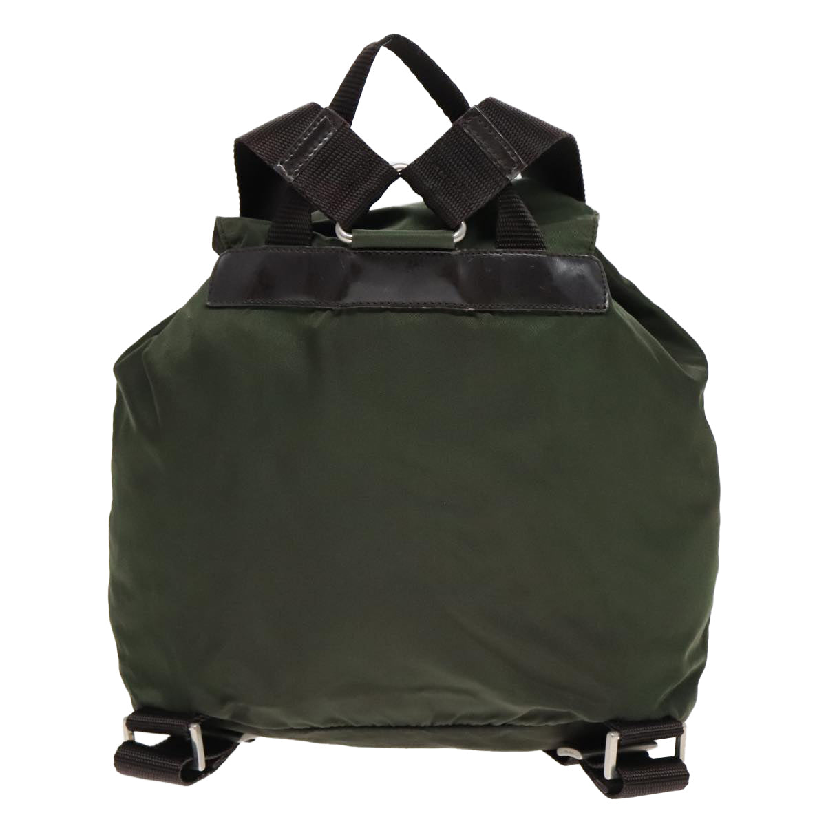 PRADA Backpack Nylon Green Auth 93542