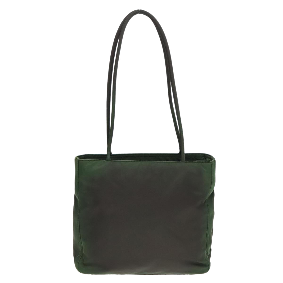 PRADA Hand Bag Nylon Green Auth 93548