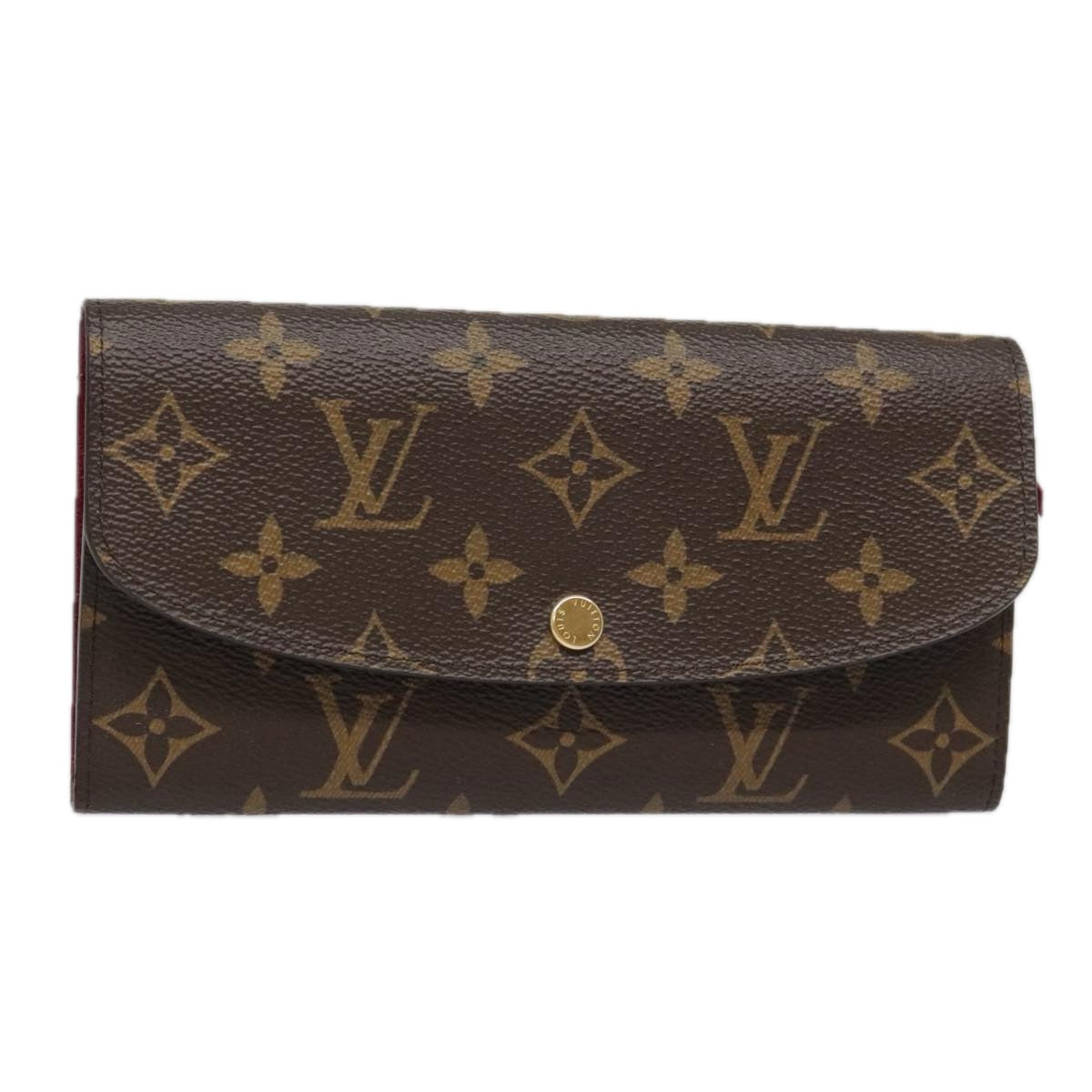 LOUIS VUITTON Monogram Portefeuille Emilie Wallet Pink M60697 LV Auth 93568