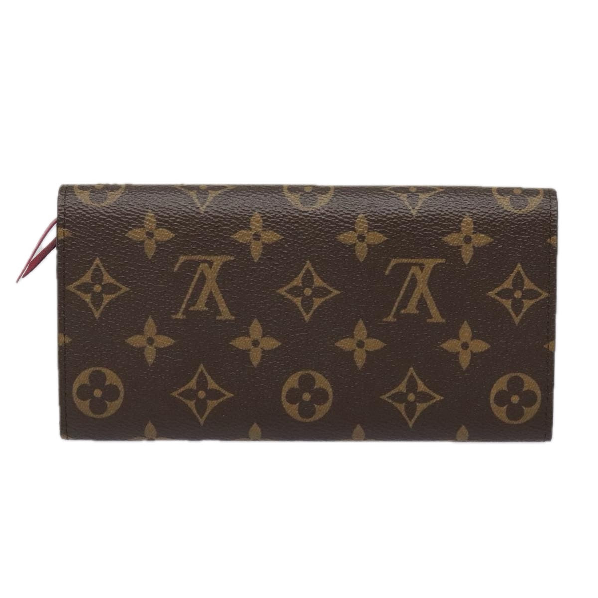 LOUIS VUITTON Monogram Portefeuille Emilie Wallet Pink M60697 LV Auth 93568