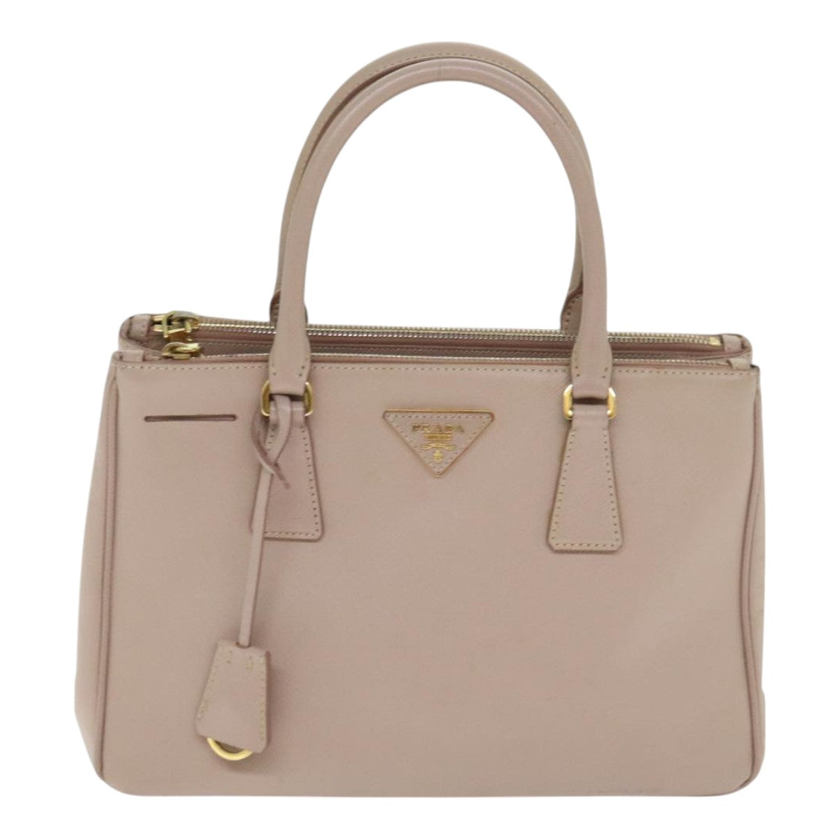 PRADA Galleria Hand Bag Safiano leather 2way Pink Gold Auth 93578