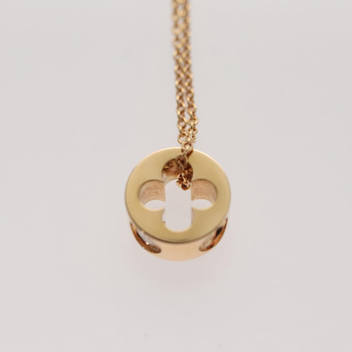 LOUIS VUITTON Pandantif 1P Diamond Necklace Diamond 6.1K Only 800 LV Auth 93646S