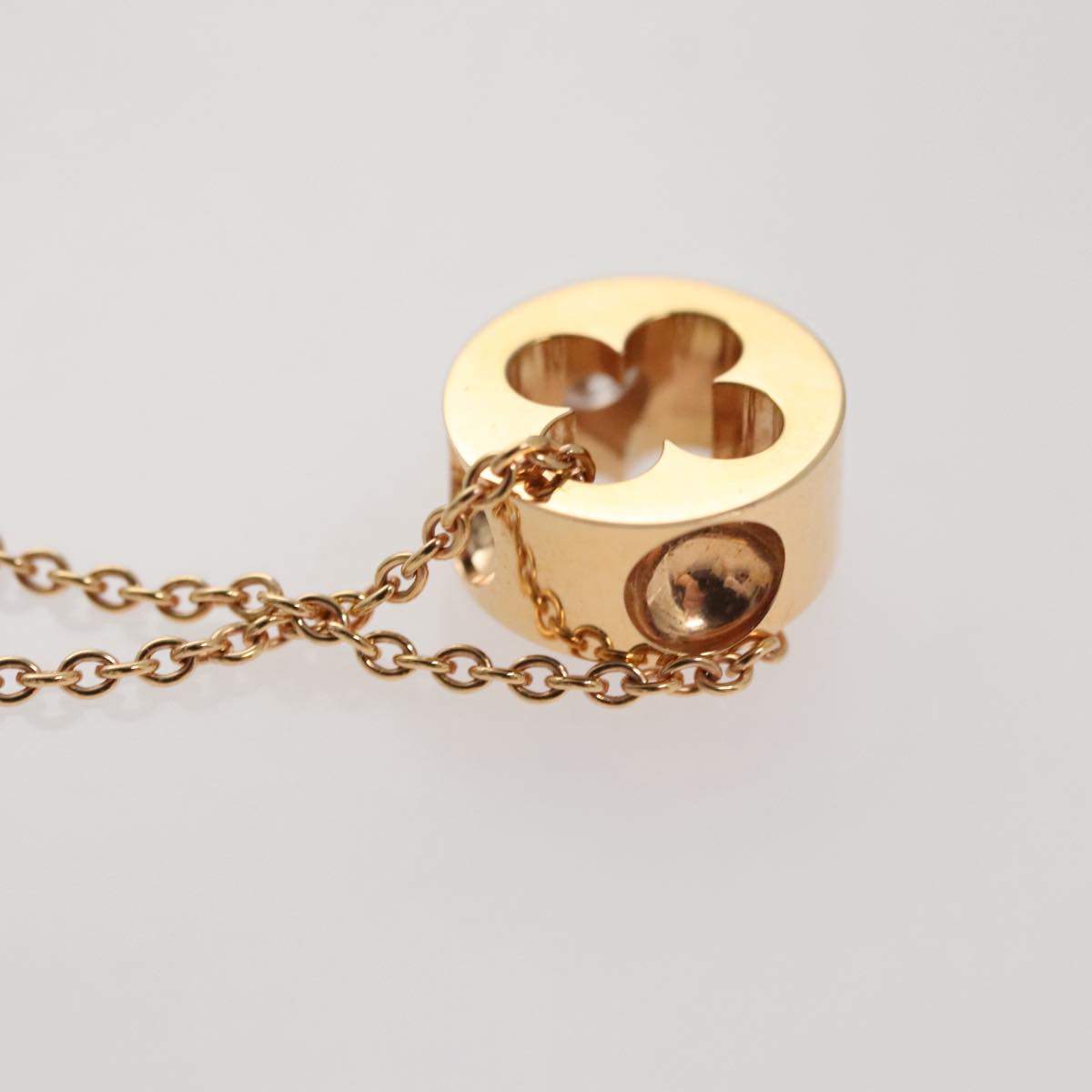 LOUIS VUITTON Pandantif 1P Diamond Necklace Diamond 6.1K Only 800 LV Auth 93646S