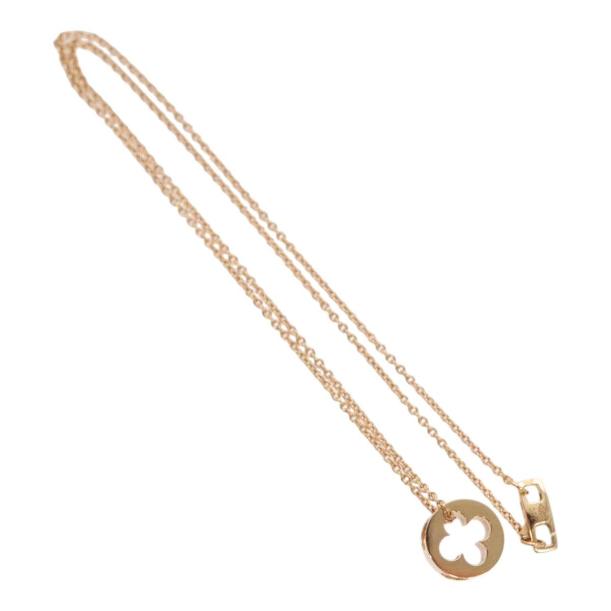 LOUIS VUITTON Pandantif 1P Diamond Necklace Diamond 6.1K Only 800 LV Auth 93646S