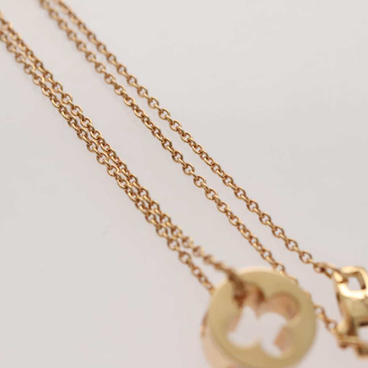 LOUIS VUITTON Pandantif 1P Diamond Necklace Diamond 6.1K Only 800 LV Auth 93646S