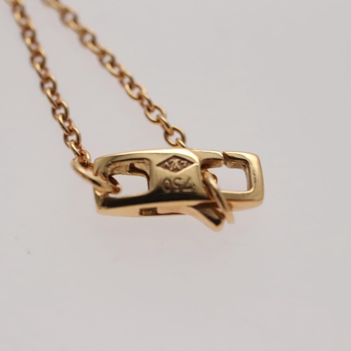 LOUIS VUITTON Pandantif 1P Diamond Necklace Diamond 6.1K Only 800 LV Auth 93646S