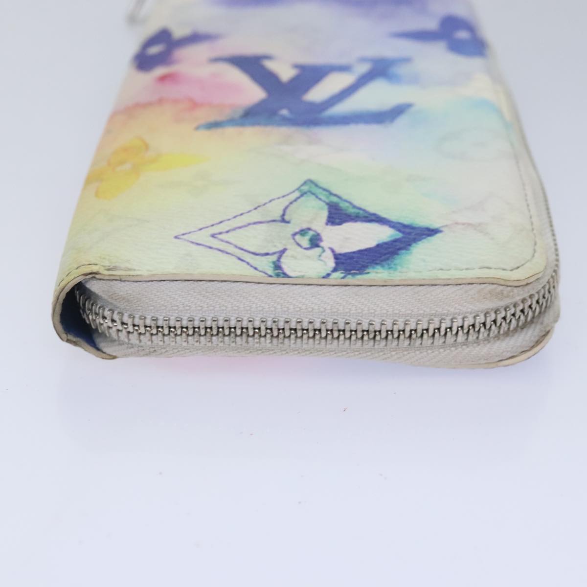 LOUIS VUITTON Monogram Water Color Long Wallet White M80499 LV Auth 93650