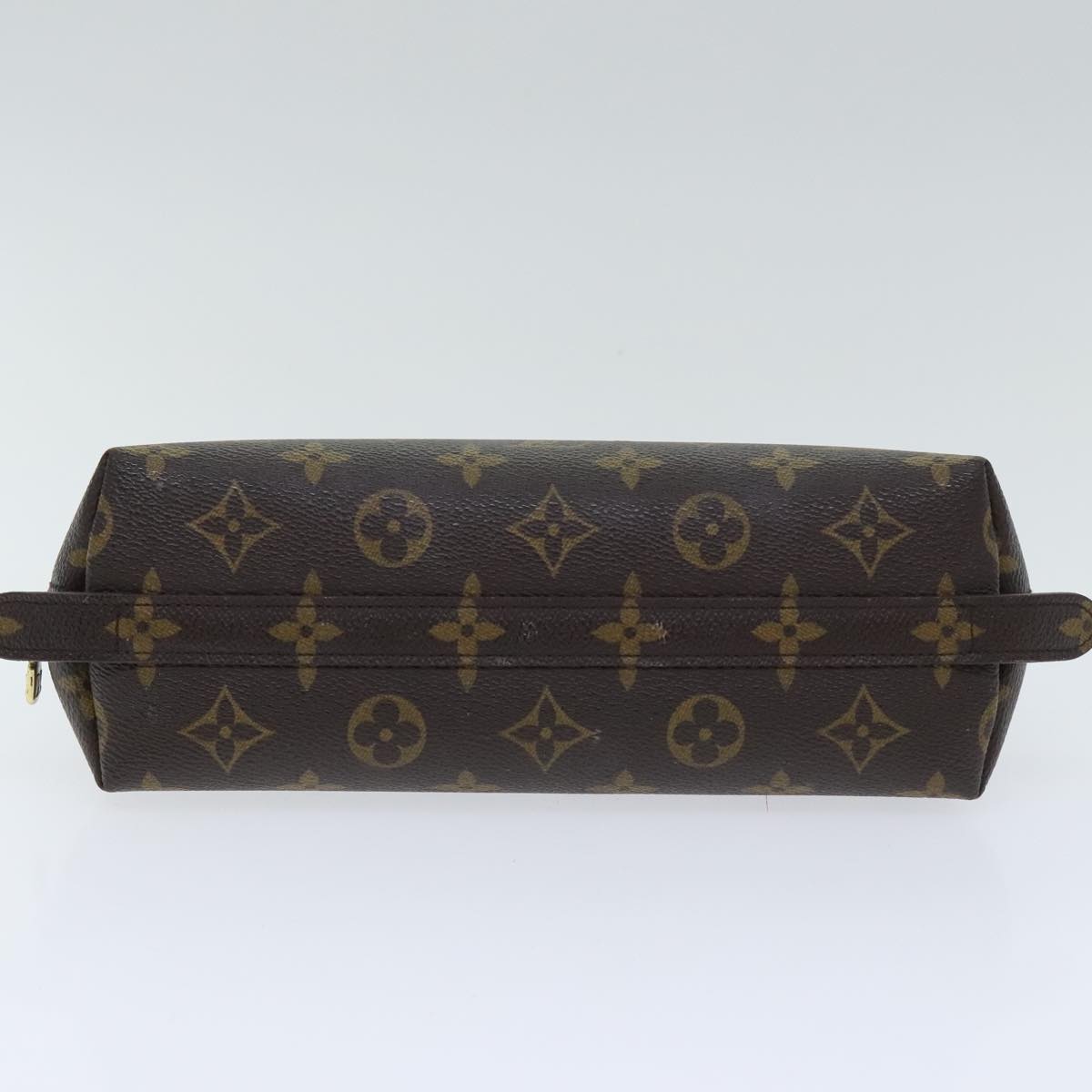 LOUIS VUITTON Monogram Trousse Demi Ronde Cosmetic Pouch M47520 LV Auth 93668