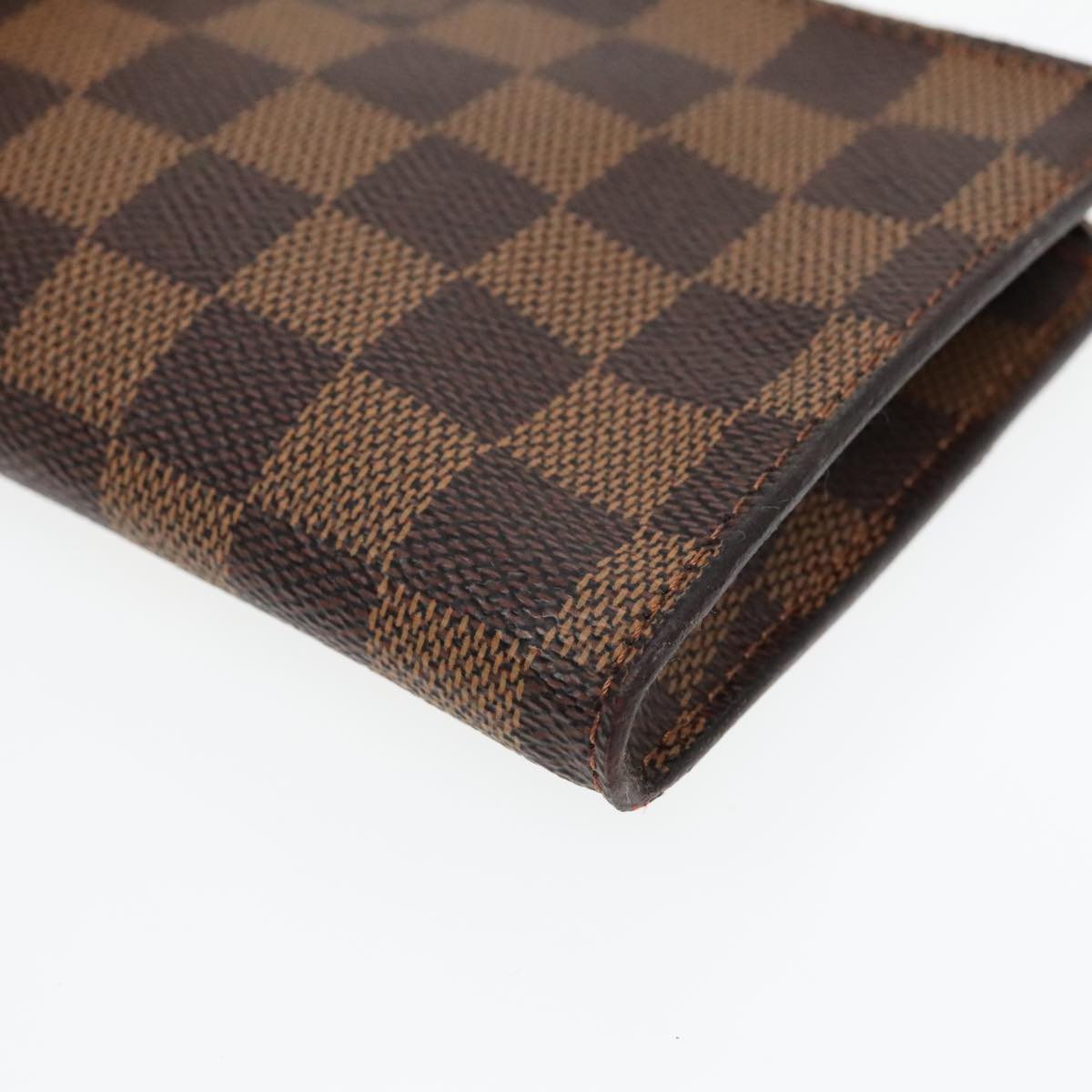 LOUIS VUITTON Damier Ebene Marais Pouch LV Auth 93669