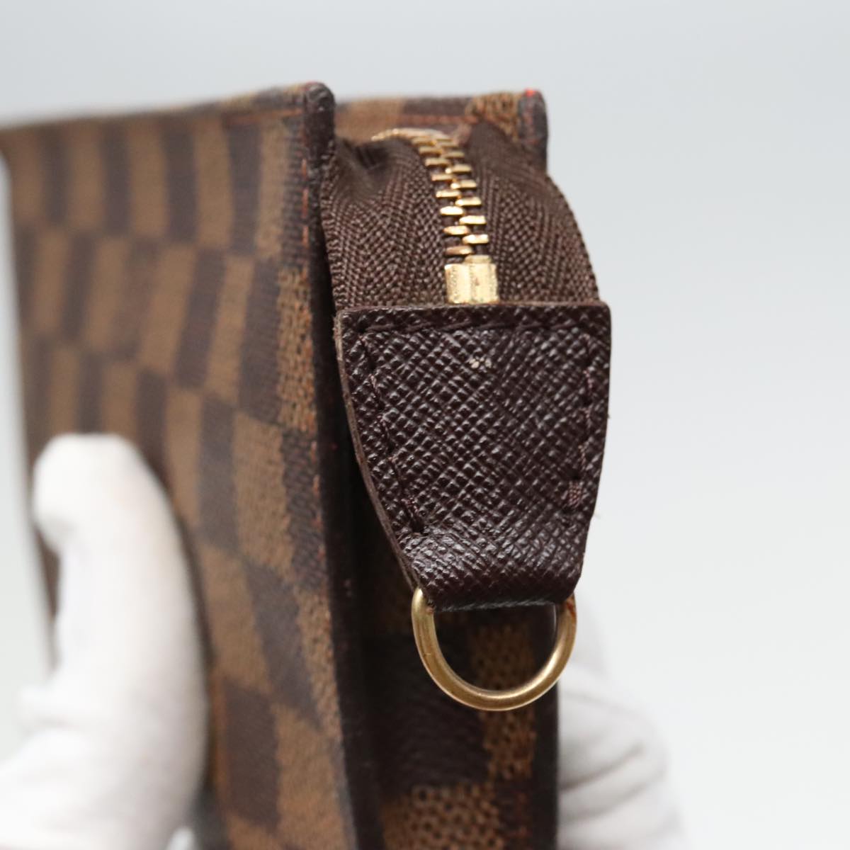 LOUIS VUITTON Damier Ebene Marais Pouch LV Auth 93669