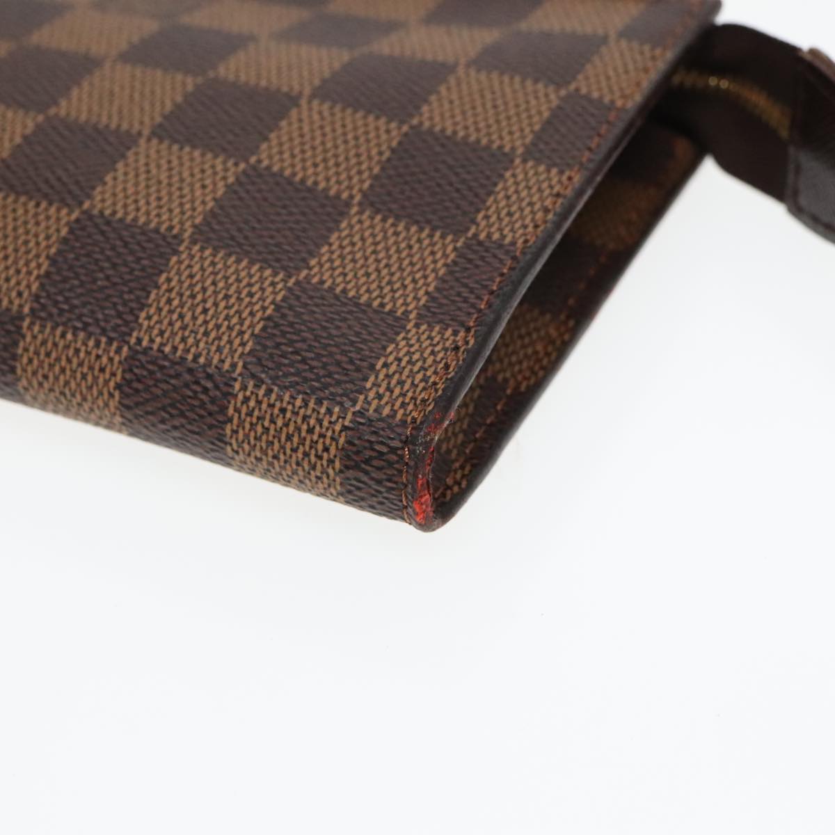 LOUIS VUITTON Damier Ebene Marais Pouch LV Auth 93669