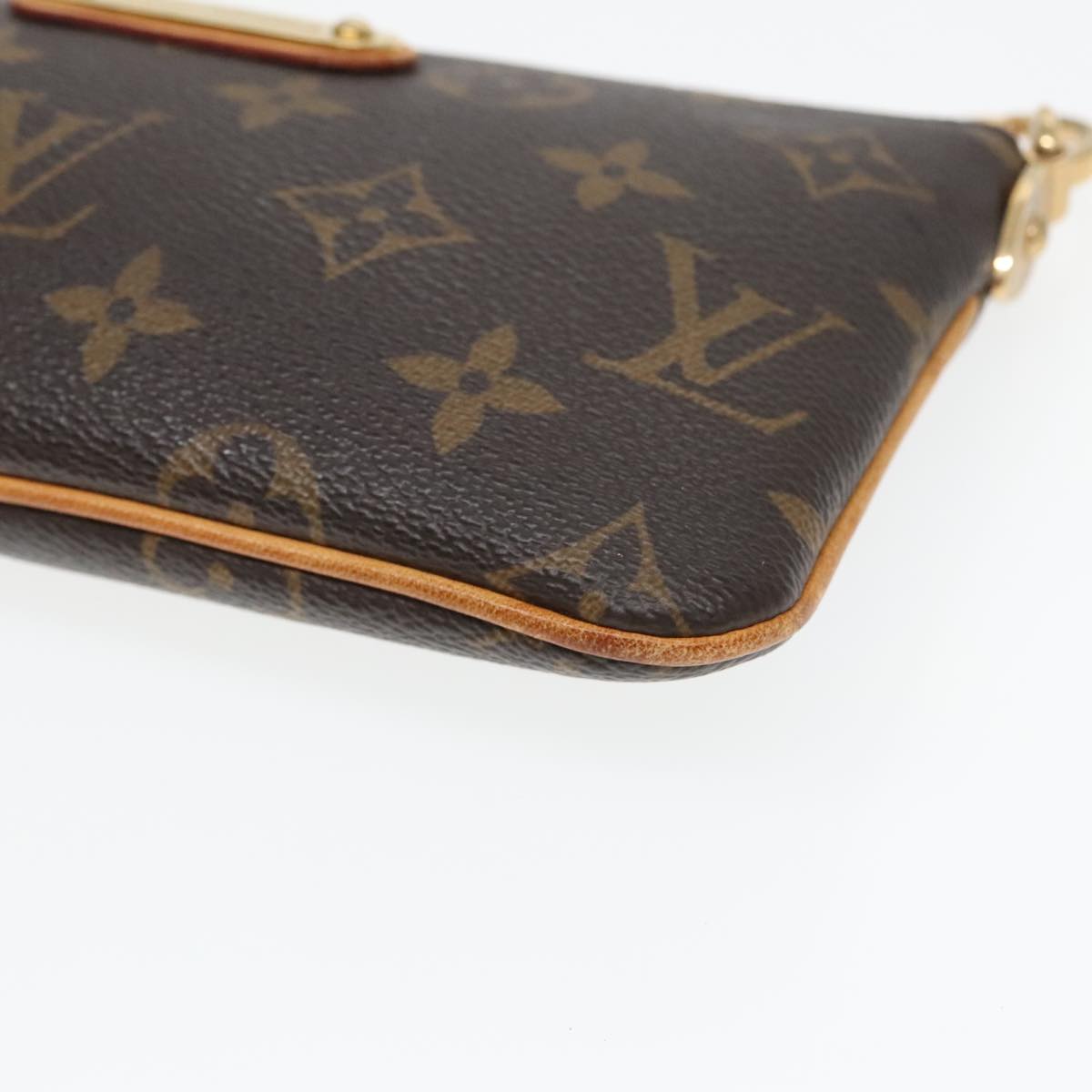 LOUIS VUITTON Monogram Chain Pochette Mila MM Accessory Pouch M60094 Auth 93682