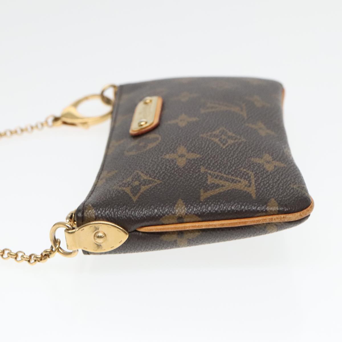 LOUIS VUITTON Monogram Chain Pochette Mila MM Accessory Pouch M60094 Auth 93682