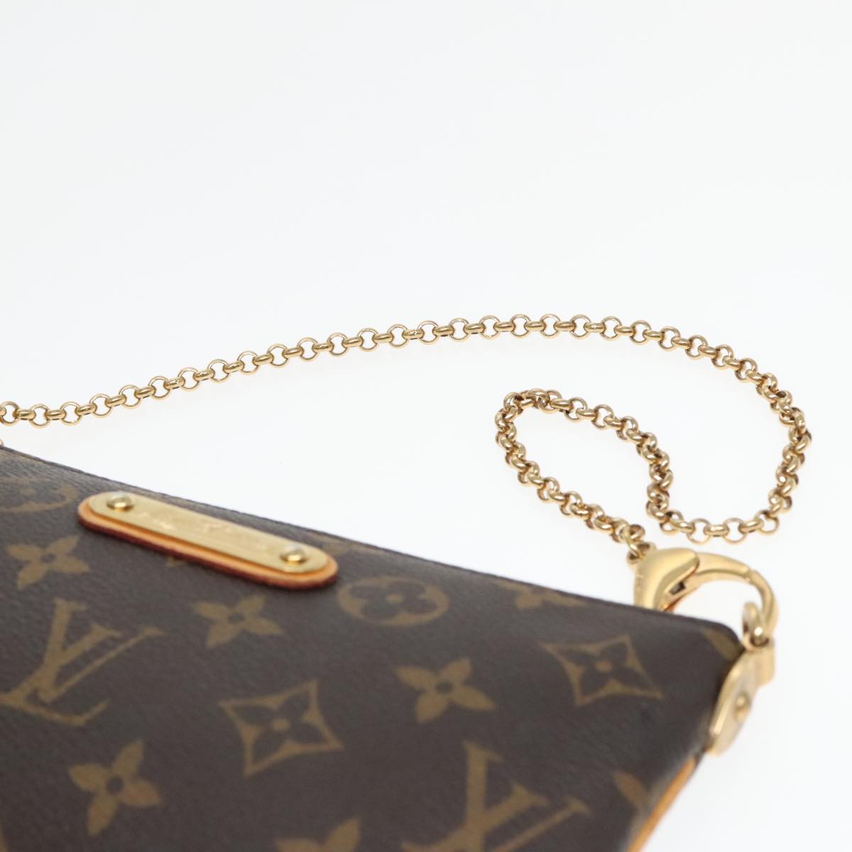 LOUIS VUITTON Monogram Chain Pochette Mila MM Accessory Pouch M60094 Auth 93682