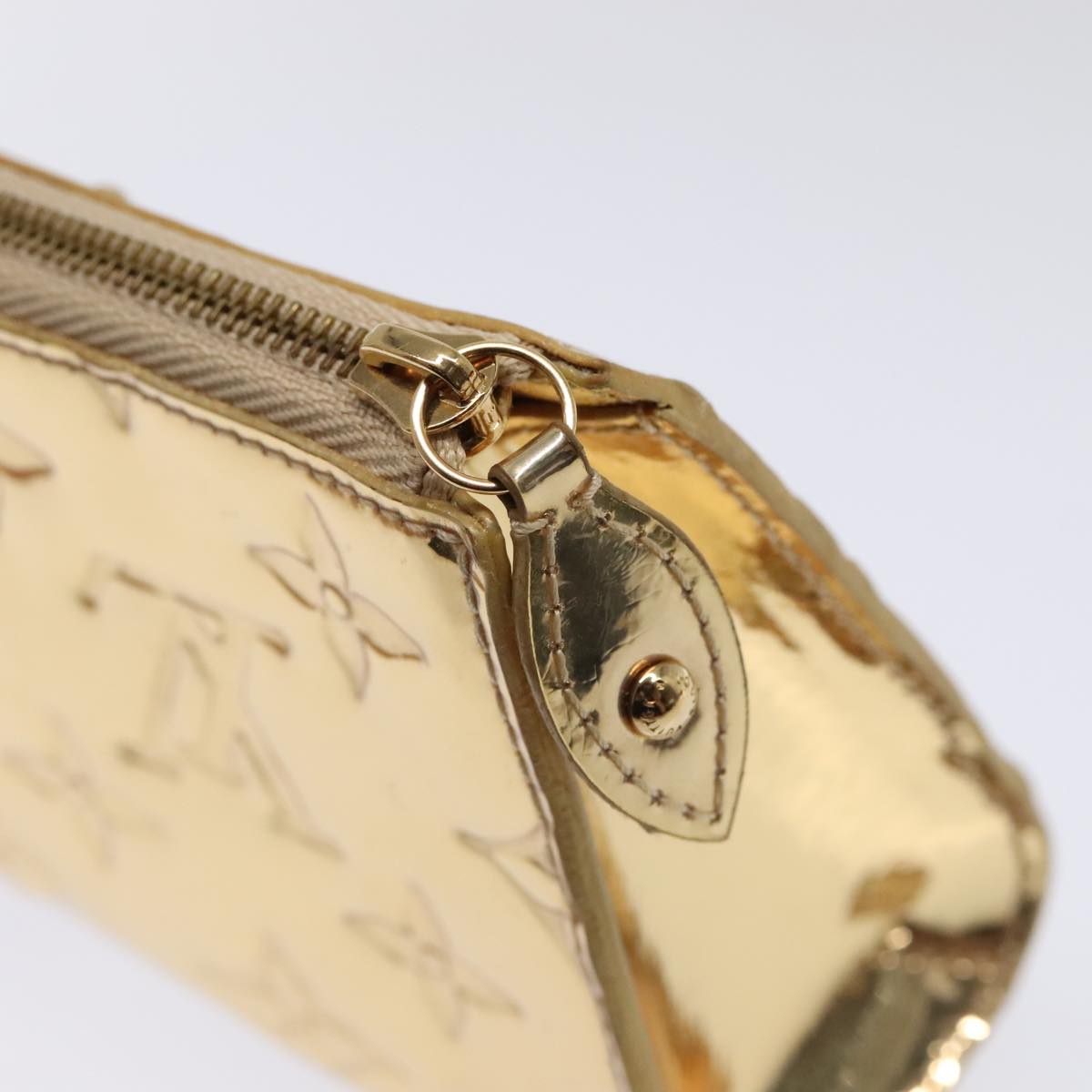 LOUIS VUITTON Monogram Miroir Trousse Cosmetic Pouch Dore M95604 LV Auth 93684V