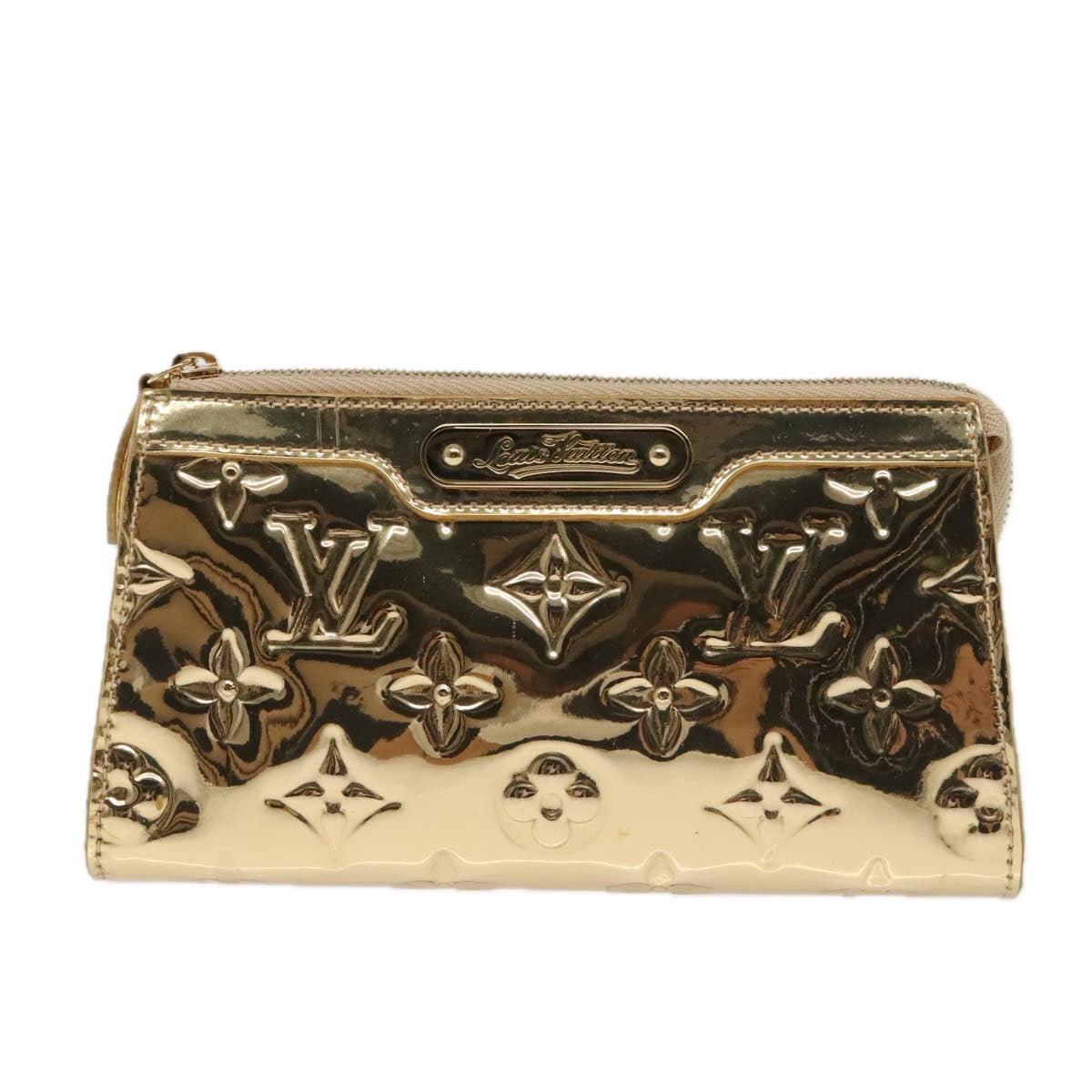 LOUIS VUITTON Monogram Miroir Trousse Cosmetic Pouch Dore M95604 LV Auth 93684V