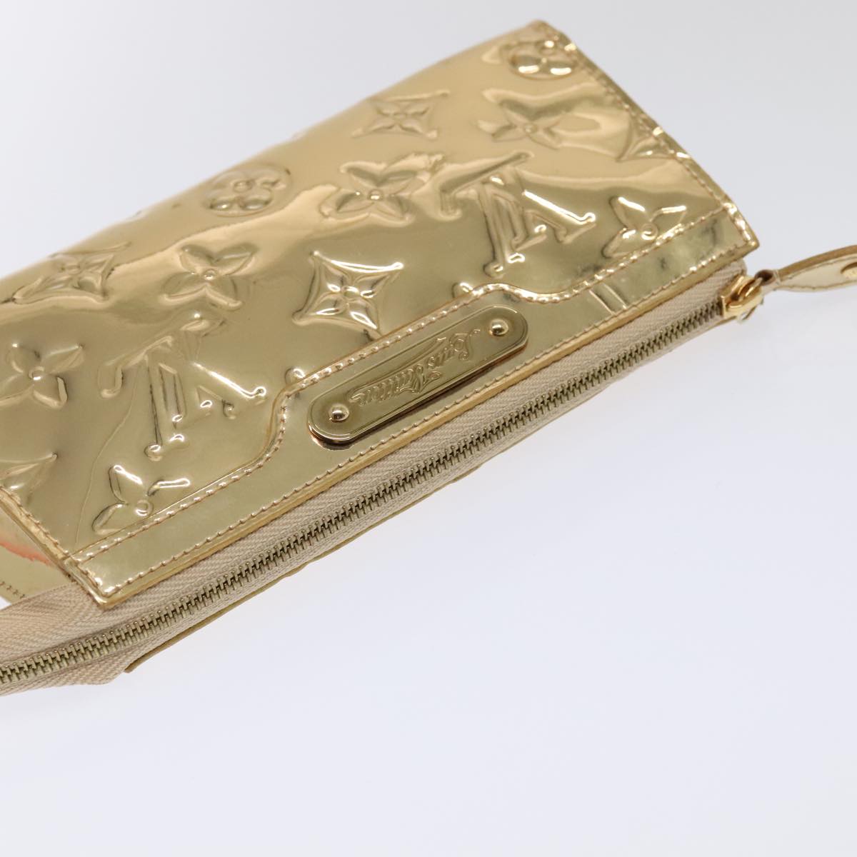 LOUIS VUITTON Monogram Miroir Trousse Cosmetic Pouch Dore M95604 LV Auth 93684V