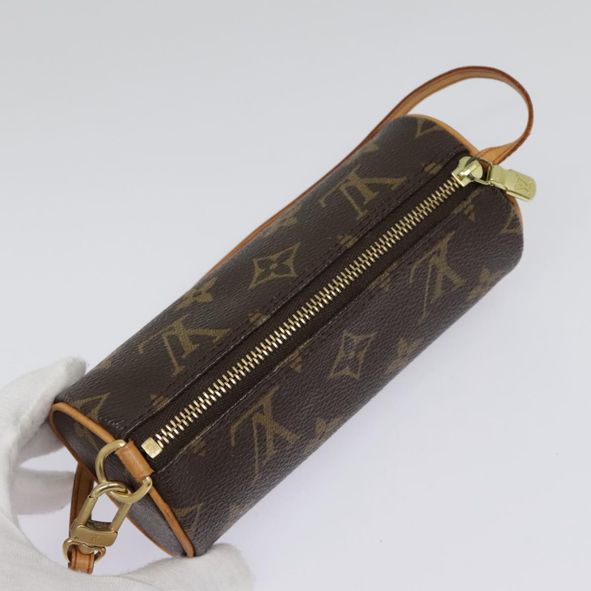 LOUIS VUITTON Monogram Papillon Pouch LV Auth 93685