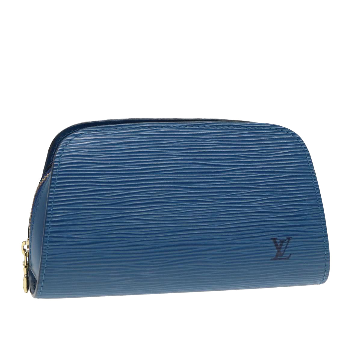 LOUIS VUITTON Epi Dauphine PM Pouch Blue M48445 LV Auth 93690