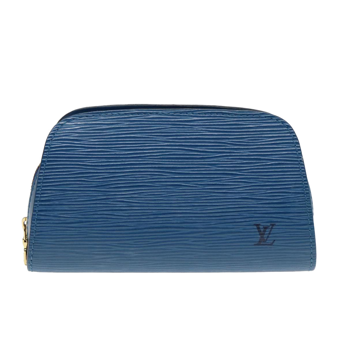 LOUIS VUITTON Epi Dauphine PM Pouch Blue M48445 LV Auth 93690